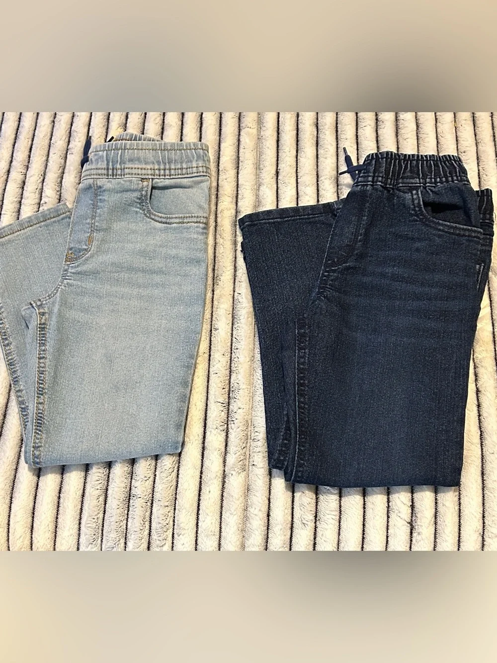 OshKosh B'gosh Kids Pull-On Jeans in Light Blue & Dark Blue